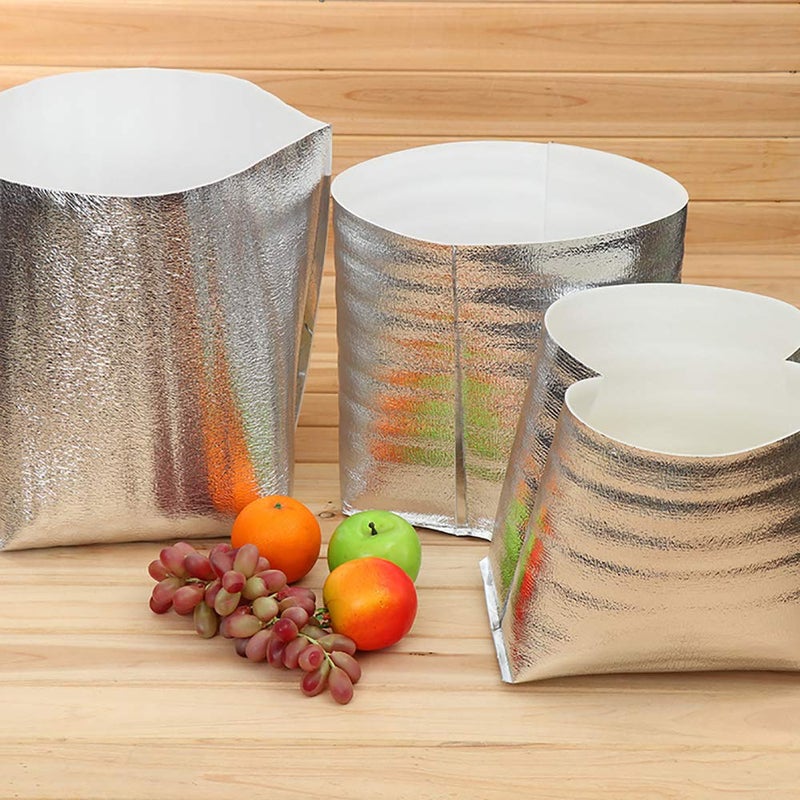 Bevisun حقائب حرارية معزولة قابلة لإعادة الاستخدام من بيفيسون 13" × 8.5" × 12" بطانة حقيبة معزولة من الفويل عبوة من 4 بطانات صناديق حرارية لحقيبة الغداء حقيبة تسوق عزل بطانة عازلة للماء حزمة عزل - Image 4